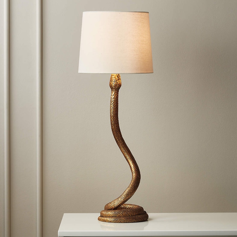 CB2 Snake Bronze Table Lamp